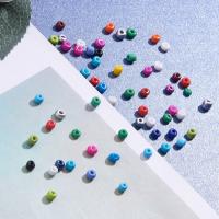 Rocalla de vidrio en caja, Esférico, 24 color & Bricolaje, 5x4mm, agujero:aproximado 2mm, 3000PCs/Caja, Vendido por Caja