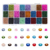 Boîte de perles de verre, perles de rocaille en verre, Rond, DIY & normes différentes pour le choix, 2mm Environ 1mm îte, Vendu par boîte