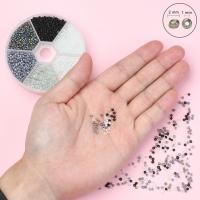 Boîte de perles de verre, perles de rocaille en verre, Rond, DIY & normes différentes pour le choix Environ 1.5mm, Vendu par boîte