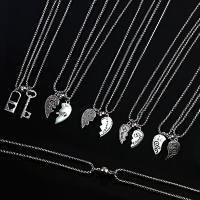 Ожерелье из нержавеющей стали для влюблённых, нержавеющая сталь, с цинковый сплав, разные стили для выбора & для пара, длина:Приблизительно 27.5 дюймовый, продается указан