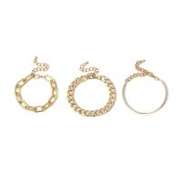 Aluminum Bracelet Set, with 1.96 inch extender chain, plated, 3 pieces & for woman 58mm Approx 6.2 Inch 