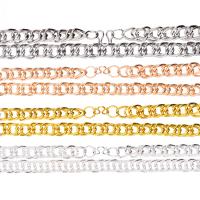 fundición Collar de cadena, alta calidad plateado y nunca se descolora, giro oval, más colores para la opción, 8.5mm, longitud:58 cm, Vendido por UD