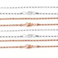 Eiserne Halskette Kette, Eisen, plattiert, keine, 2mm, Länge:42 cm, 2PCs/Tasche, verkauft von Tasche