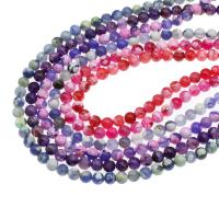 Perles agate de feu craquelées naturelles, agate feu, Rond, plus de couleurs à choisir, 6mm,8mm,10mm, Vendu par brin