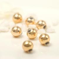 Brass Ear Nut Component, with Plastic, Round, gold color plated, 10mm 