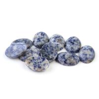 Gemstone Cabochons, Blue Speckle Stone, Oval, plated, time gem jewelry & DIY 