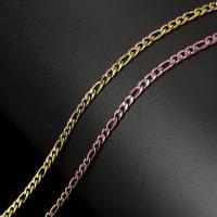 Stainless Steel Figaro Chain, colorful plated, durable  