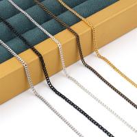 Eiserne Halskette Kette, Eisen, plattiert, Modeschmuck & DIY & Twist oval, keine, 2x3mm, Länge:23.6 ZollInch, 10PCs/Tasche, verkauft von Tasche