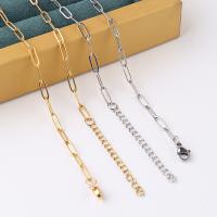 Fashion Stainless Steel Necklace Chain, plated, fashion jewelry & DIY & oval chain 