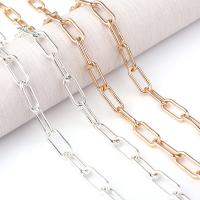 Iron Oval Chain, plated, fashion jewelry & DIY 