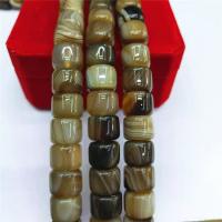 Natural Lace Agate Beads, Column, polished, coffee color Approx 15 Inch, Approx 