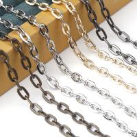 鉄の卵形チェーン, 鉄, メッキ, ファッションジュエリー & DIY & 楕円形の鎖, 無色 5M/バッグ, 売り手 バッグ