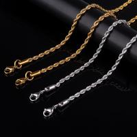 Fashion Stainless Steel Necklace Chain, plated, French Rope Chain & fashion jewelry & DIY 