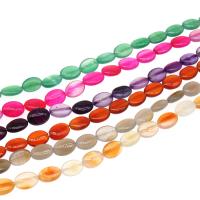 Gemischte Achat Perlen, flachoval, DIY, keine, 36x16x3mm, Länge:15 ZollInch, verkauft von Strang