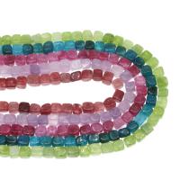 Dyed Agate Beads, Cube, DIY Inch 