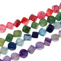 Gefärbte Achat Perlen, Rhombus, DIY, keine, 8x8mm, Länge:15 ZollInch, verkauft von Strang