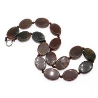 Indian Agate Necklace, with Zinc Alloy, for woman, brown Approx 45 cm 