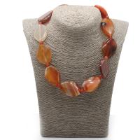 Red Agate Necklace, for woman, orange Approx 45 cm 