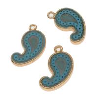 Turquoise Zinc Alloy Pendants, with Synthetic Turquoise, Dolphin, blue 