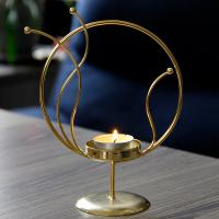 Iron Candle Holder, plated, durable & hardwearing & Corrosion-Resistant, golden 