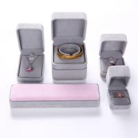 Jewelry Gift Box, Velveteen grey 