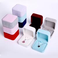 Boîte en velours pour pendentif, velours de coton, rectangle, plus de couleurs à choisir Vendu par PC