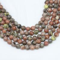 Perle en jade de fleur de prune, fleur de prune de jade, Rond, poli, DIY, couleurs mélangées cm, Vendu par brin