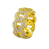 Cubic Zirconia Micro Pave Brass Finger Ring, with Cubic Zirconia, Unisex & micro pave rhinestone 