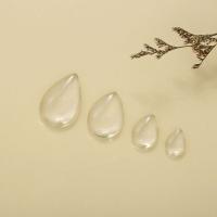 Crystal Cabochons, Teardrop, polished Crystal Clear 