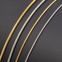 Cadena de serpiente de acero inoxidable, más colores para la opción, 1mmuff0c1.5mm, Vendido por m
