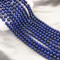 Perles de pierre lasurite naturelles, Lapis lazuli, Rond, DIY, bleu cm, Vendu par brin