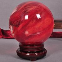 Gemstone Decoration, Watermelon, for home and office, red, 400mm 