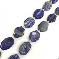 Perles de pierre lasurite naturelles, Lapis lazuli, octogone, poli, DIY, violet, 25-35mm cm Vendu par brin