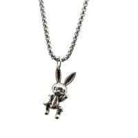 Titanium Steel Sweater Necklace, Rabbit, plated, Unisex 