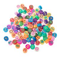 Perles bijoux Fimo , argile de polymère, Rond, Placage, DIY, multicolore Vendu par sac