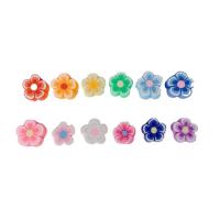 Flower Polymer Clay Beads, DIY, mixed colors 0c 