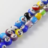 Lampwork Beads, Round, handmade, DIY, multi-colored, 8mm cm 