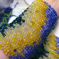 Gemischte Achat Perlen, rund, poliert, DIY & facettierte, gemischte Farben, 4mm, Länge:38 cm, 97PCs/Strang, verkauft von Strang