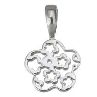 Stainless Steel Flower Pendant, DIY, original color Approx 6mm 