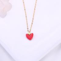 Synthetic Coral Necklace, 925 Sterling Silver, with Synthetic Coral, with 1.96 lnch extender chain, Heart, plated, for woman, red Approx 15.75 Inch 