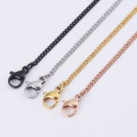 Fashion Stainless Steel Necklace Chain, plated, DIY & curb chain 
