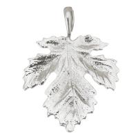 Stainless Steel Leaf Pendant, fashion jewelry, original color 00a0 Approx 6mm 