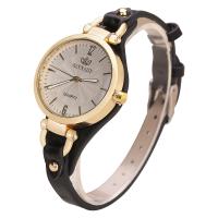 Uhrenarbänder für Frauen, Edelstahl, mit PU Leder & Glas, keine, 230x6mm, verkauft von PC