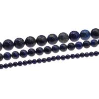 Perles de pierre lasurite naturelles, Lapis lazuli, Rond, DIY, bleu cm, Vendu par brin