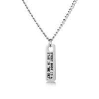 титан Свитер ожерелье, полированный, разный размер для выбора & с письмо узором & Мужский продается PC