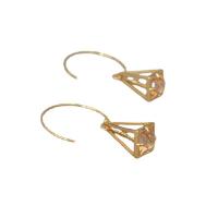 Cubic Zircon Brass Earring, plated, micro pave cubic zirconia & for woman & hollow 20mm 