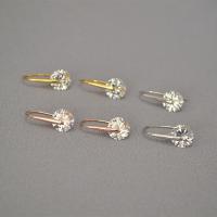Cubic Zircon Brass Earring, plated, for woman & with cubic zirconia 25mm 