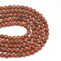 Goldstein Perlen, Goldsand, rund, DIY & verschiedene Größen vorhanden, orange, Länge:38 cm, verkauft von Strang