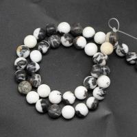 Zebra-Jaspis Perle, Zebra Jaspis, rund, DIY & verschiedene Größen vorhanden, gemischte Farben, Länge:38 cm, verkauft von Strang