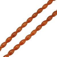 Natural Coral Beads, Oval, reddish orange Approx 0.5mm Approx 16 Inch 